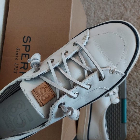 SPERRY Leather Sneakers Sz 8M *NEW- NEVER WORN* - Picture 6 of 13